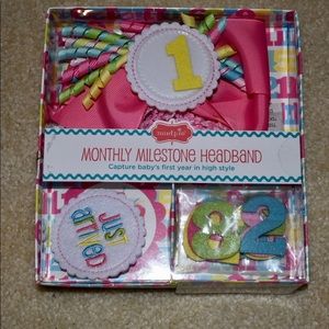Mud Pie Monthly Milestone Headband NEW IN BOX